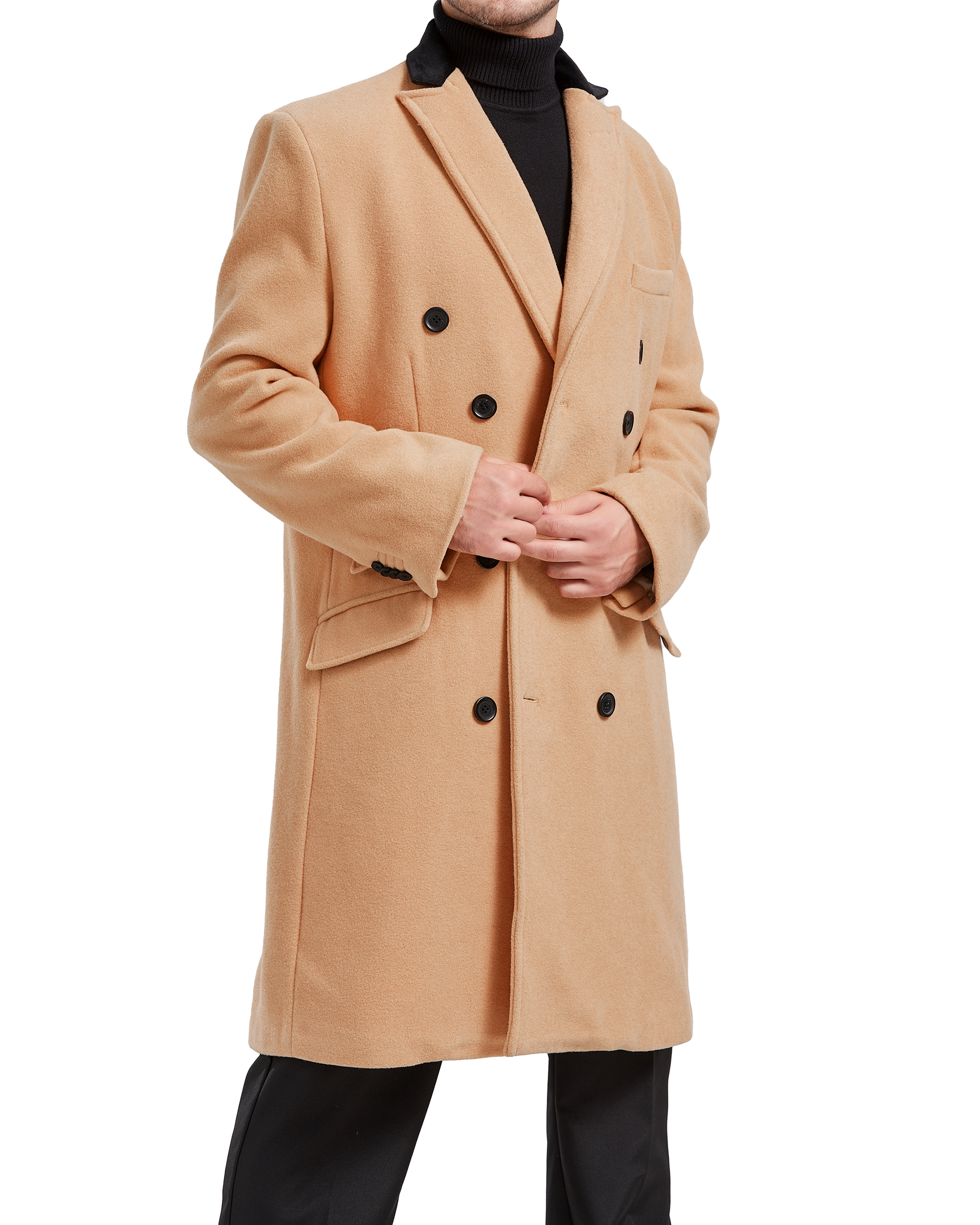 Topman on sale overcoat camel